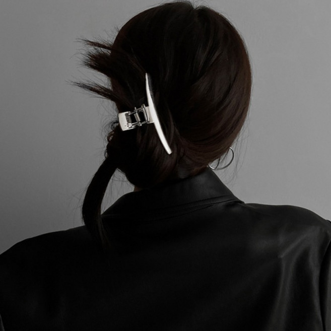 비비뮤아 모던 시크 메탈릭 헤어집게핀 10cm HR971