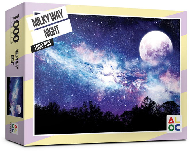 은하수의 밤 직소퍼즐 AL3019, 1000피스, 혼합색상, 1개