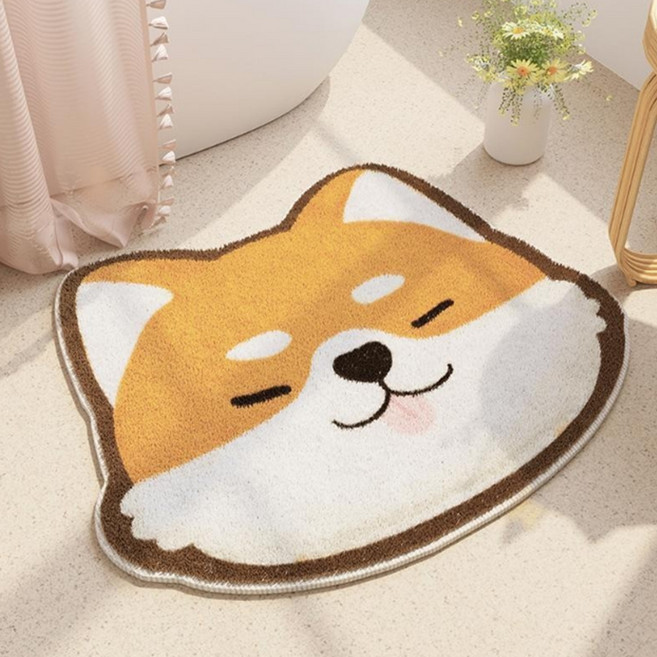 알로데 대왕 동물얼굴 욕실 발매트, NO 05 여우