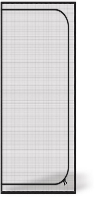 딩동펫 반려동물 지퍼형 방묘문, 블랙, 1개