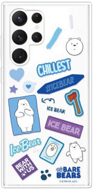 코쿼드 위베어베어스 미니스티커 클리어 휴대폰 케이스