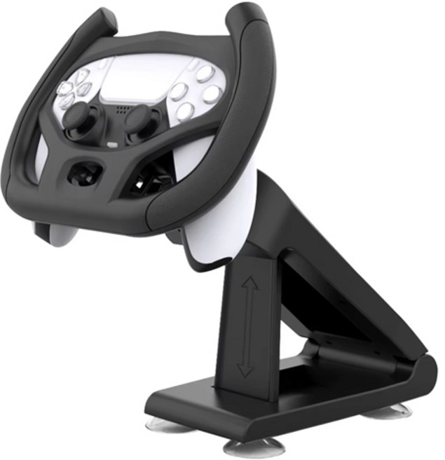 호후 듀얼센스 컨트롤러 조이콘 스티어링휠 싱휠거치대, 블랙, 1개