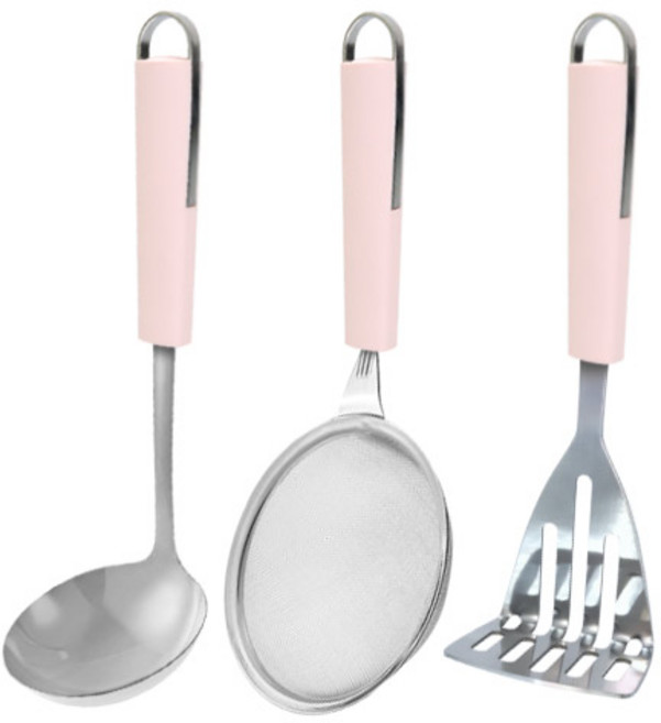 제니얼 스완 J타입 건지게 소 + 감자 으깨기 대 + 국자 대 세트, 베이비핑크, 1개