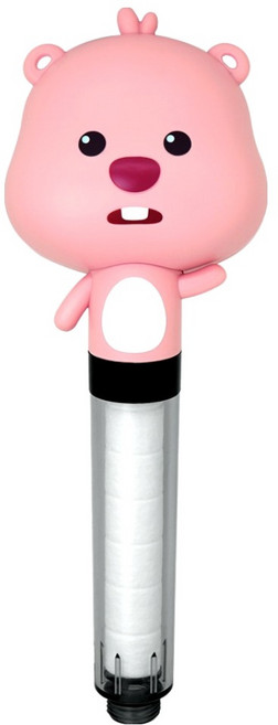 Daelim Bath Zanmang Loopy 多功能過濾蓮蓬頭, 1個, 粉色