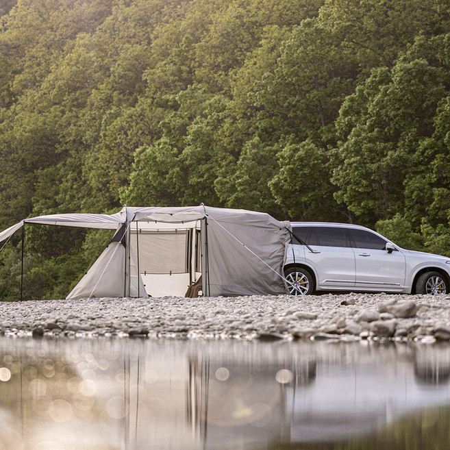 아이두젠 모빌리티 A4 도킹 트렁크 쉘터 카텐트, 라이트 그레이, 4-5인용