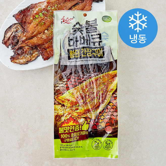 바다소리 햇구어 숯불 바비큐 황태 간장구이 (냉동), 1개, 120g