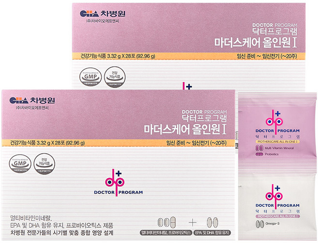 닥터프로그램 마더스케어 올인원 1 임산부영양제 28p, 92.96g, 2개