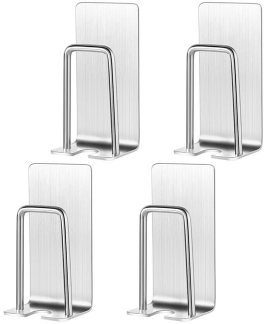 윈프라이스 스텐 304 칫솔 양치컵 걸이, 4개, 실버