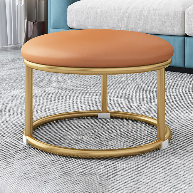 soonZAM 北歐風格家用小型客廳咖啡桌椅凳, 科技橘色, 1個