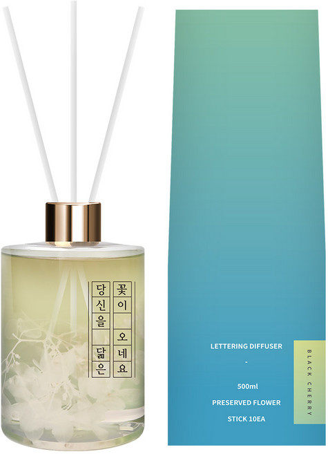 플렌느 레터링 디퓨저, 블랙체리, 500ml, 1개