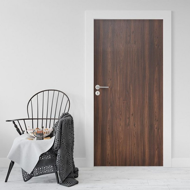 로즈로사 현관문 방문 시트지 2p, 38벚나무체리브라운, 100 x 210 cm