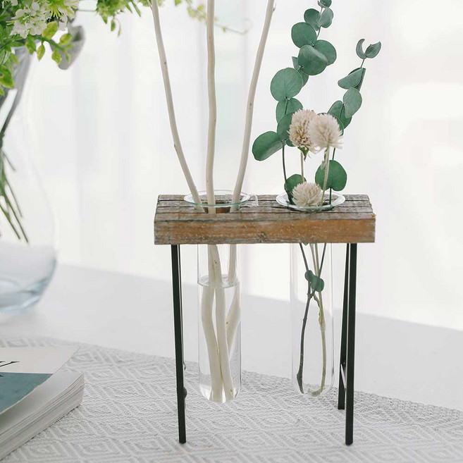 아스파시아 빈티지 우드 인테리어 화병, 아마띠에