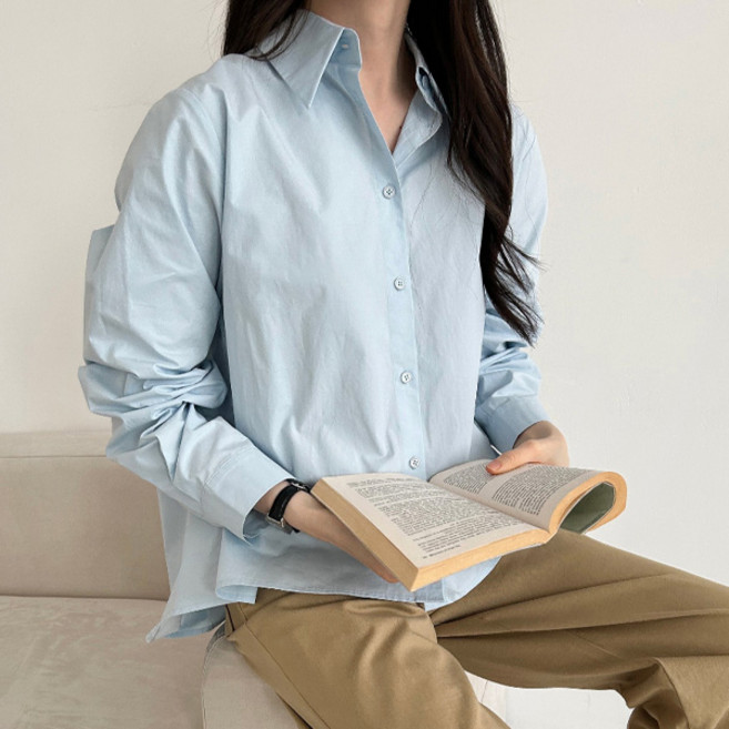 슈가펀 드렐로 데일리 언발 루즈핏 셔츠