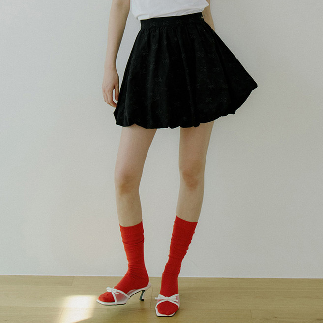 리올그 여성용 워이 벌룬 미니 스커트