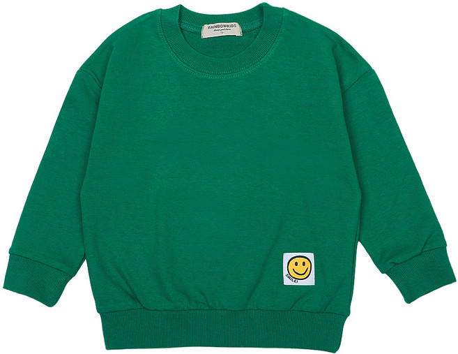 레인보우키즈 아동용 스마일 라벨 맨투맨