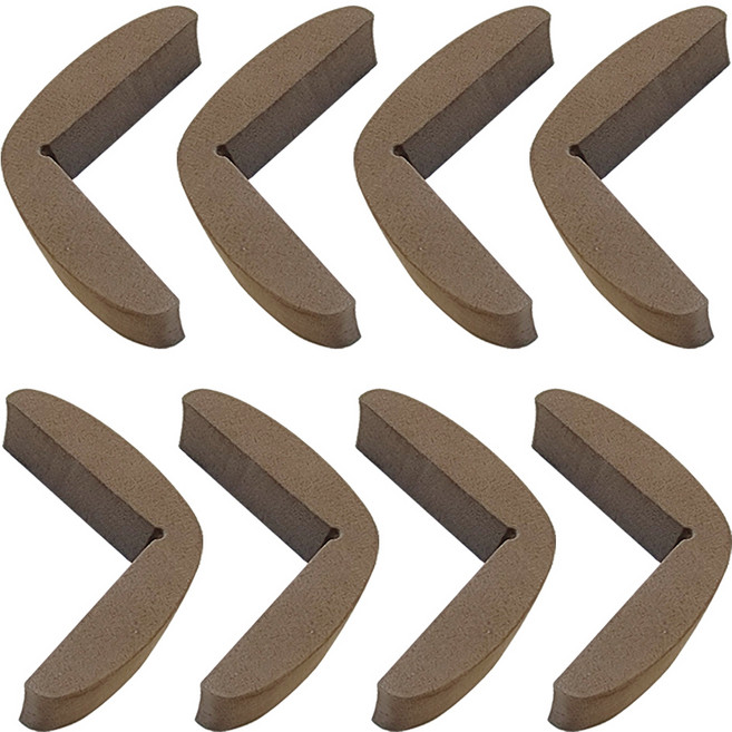 올데이랩 유아용 EVA 모서리 코너가드, 다크브라운, 8개