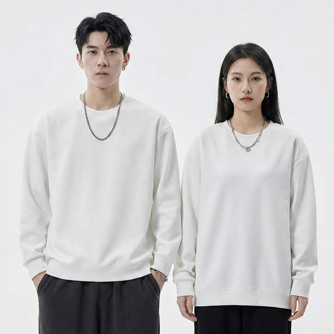 언헤브 남녀공용 베이직 루즈핏 맨투맨