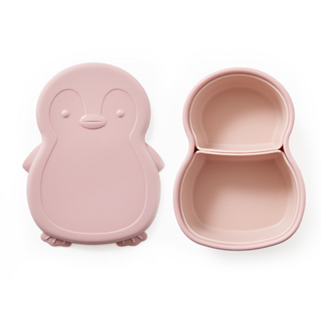 마미스테이블 아동용 펭귄 도시락통 1단, 미스티로즈, 1개