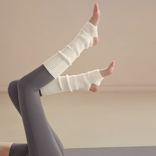 씨오브비 여성용 골지 니트 요가 발레 필라테스 레그워머