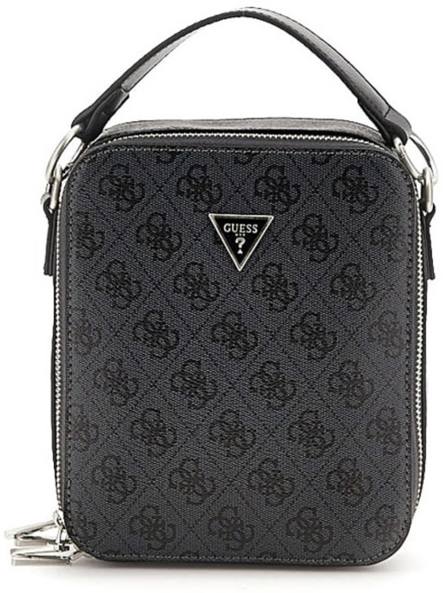 GUESS 男士 Torino 幾何迷你斜揹包 HO1E3A13, 黑色