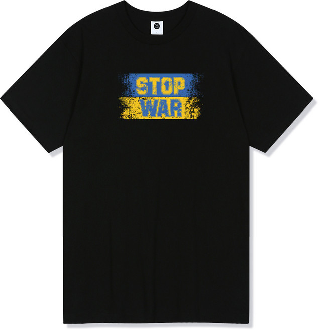 빌락트 우크라이나 평화기원 STOPWAR 18수 통기성 반팔 티셔츠