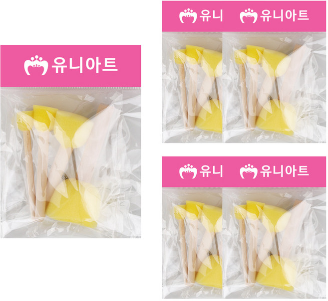 유니아트 도장찍기 스펀지 3번, 5개