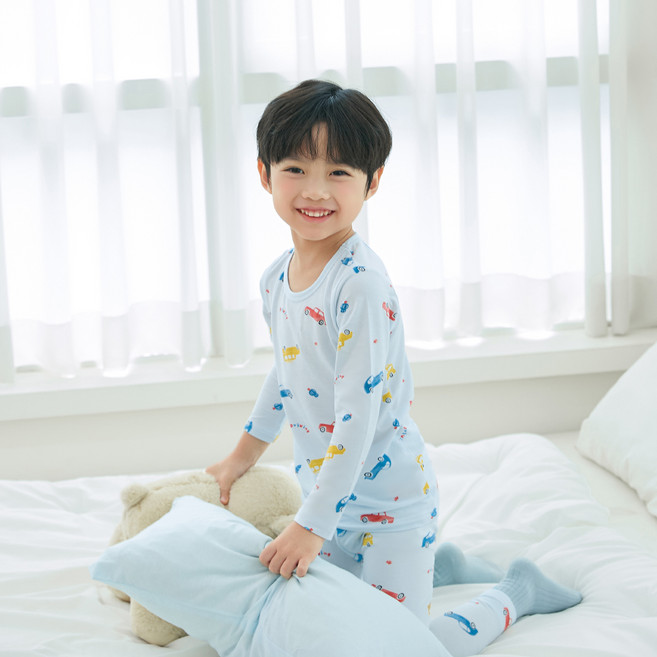 올로미미 남아용 드라이빙 카 모달 9부 실내복 상하의 세트