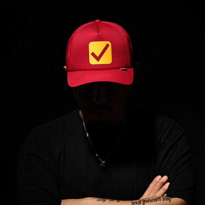 언팩트 체크 빅사이즈 볼캡