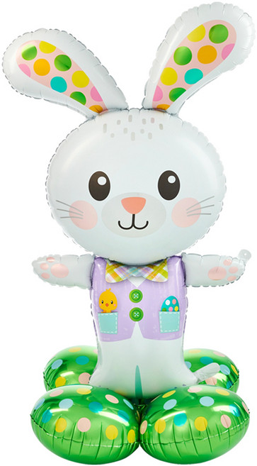 아나그램 토끼 이스터바니 스탠딩에어벌룬 은박풍선, 혼합색상, 1개