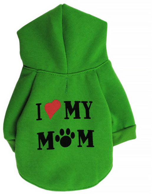 알럽펫 반려동물 아이러브 맘 스웨터, 그린, 1개