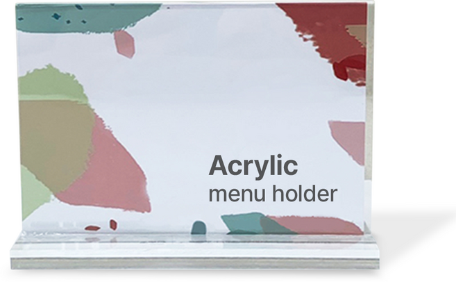 애드라벨 투명 아크릴 메뉴판 POP 꽂이 가로형, 1개