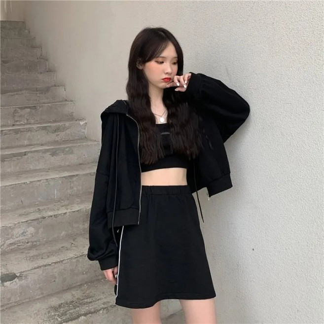 DMELD 女款極簡修身日常拉鍊外套
