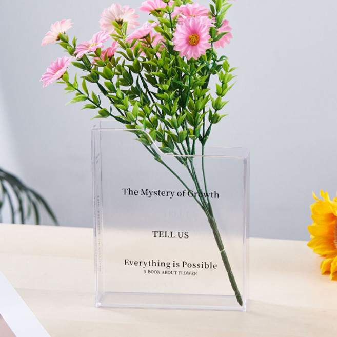 선빛 노마 레터링 아크릴 화병, 폴더투명