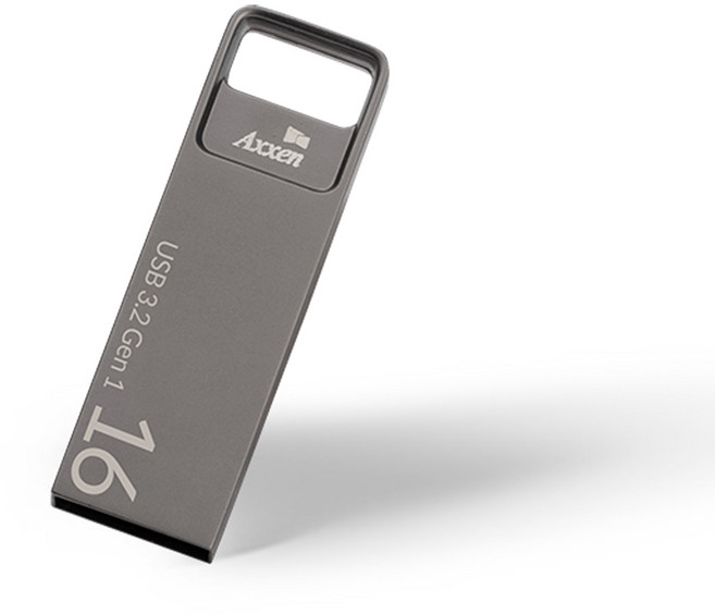 Axxen Square USB3.2 Gen1 金屬型 USB隨身碟 SK31, 16GB