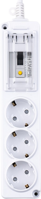 보코 고용량 4000W 누전차단용 멀티탭 3구, 1.5m, 화이트, 1개