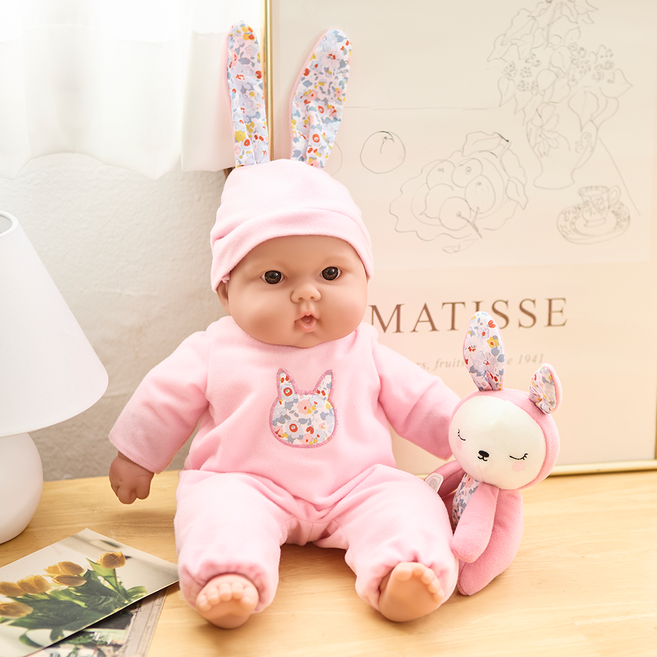 베렝구어 애니멀 토끼 잠옷 아기인형 세트 38cm, 솜바디 토끼, 1세트