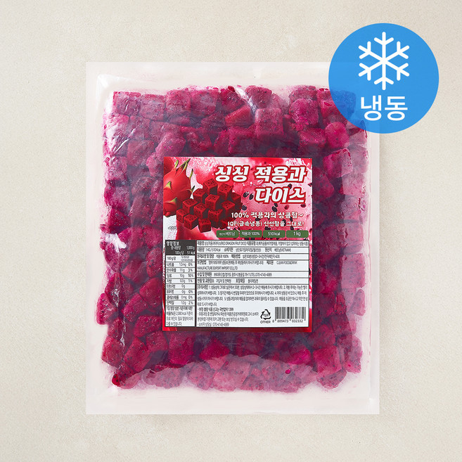 지엔씨푸드 싱싱 적용과 다이스 (냉동), 1개, 1kg