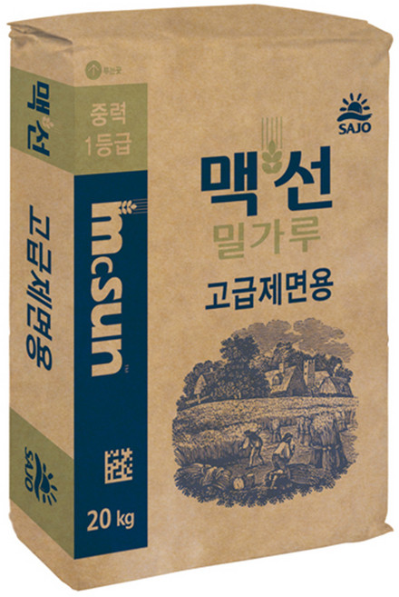 MCSUN 밀가루 고급제면용, 20kg, 1개