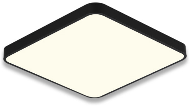 가온엘이디 시스템 LED 미니 거실등 80W, 주백색(블랙)