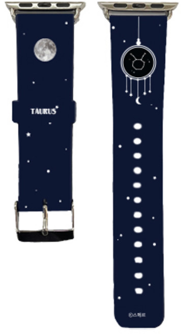 스메르 스마트워치 디자인 실리콘 스트랩 밴드 줄 42 / 44 / 45 mm, 15 별자리 네이비 황소자리