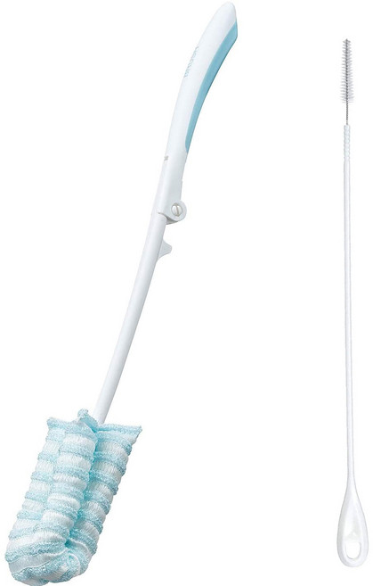 마메이타 접이용 컵 스폰지 + 빨대 세척솔 세트, 혼합색상, 1세트