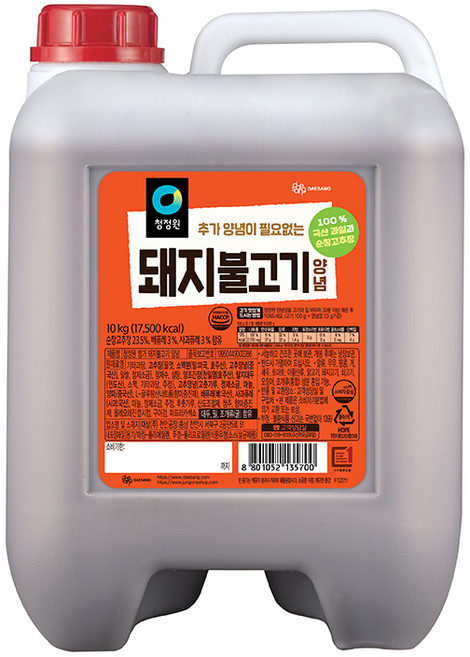 청정원 돼지불고기 양념, 10kg, 1개