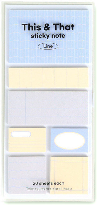 워너디스 디스앤뎃 라인 점착 메모지, 01 크림소다, 20개입, 1개