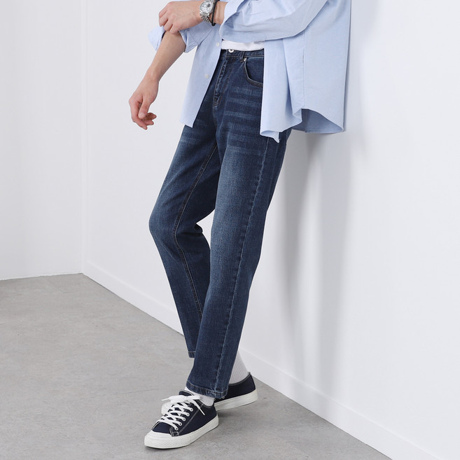 다꾸앙 DKA 남성용 올데이 빅사이즈 세미 테이퍼드 워싱 청바지 G06S8 pj5529