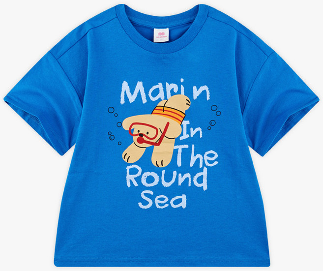 마리앤모리 아동용 퍼피 다이버 티셔츠