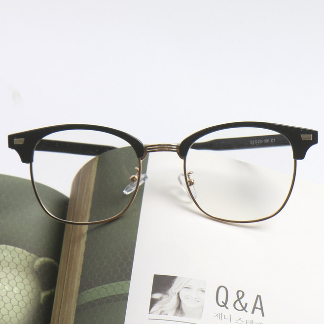 멜라크메 사각 반뿔테 E386