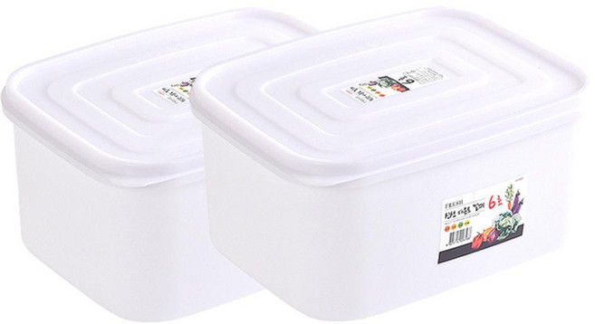 商用方形坦克密封鎖扣保鮮盒 6號, 2入, 9L