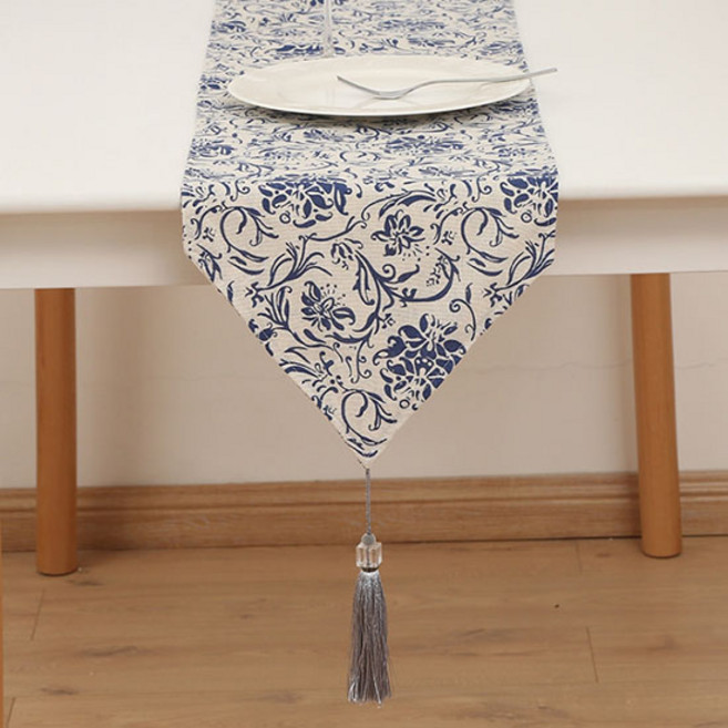 빈테리어 인테리어 포인트 태슬 테이블 러너, 11, 30 x 100 cm, 1개