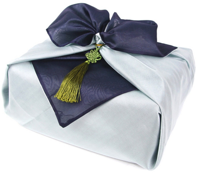 indigo 傳統雙面包袱布 特大, 玉色, 1個