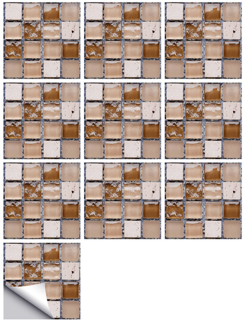 P31 馬賽克磁磚壁貼 10入, 11